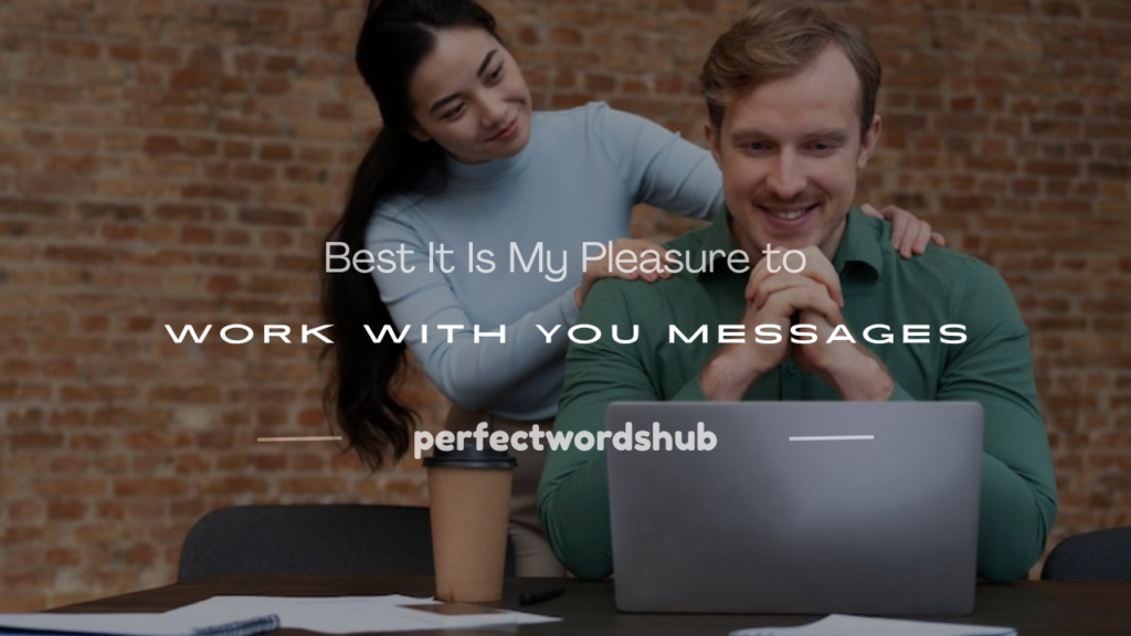 it is my pleasure to work with you