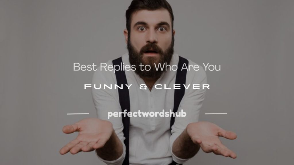 best reply for who are you